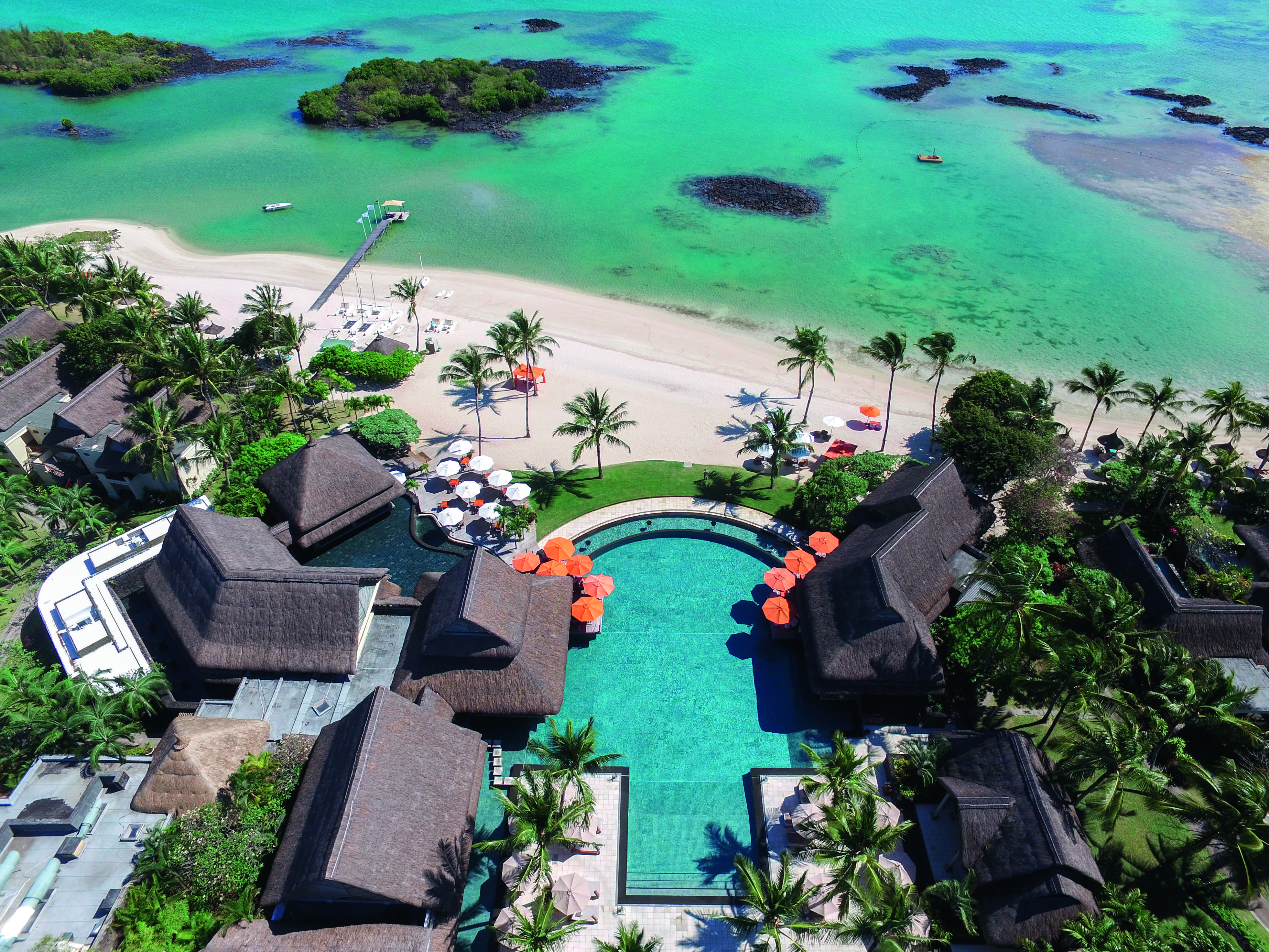 Constance Prince Maurice Poste de Flacq Kültér fotó Aerial view of the resort